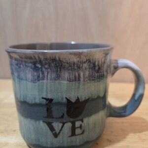 Blue and Gray Love Mug